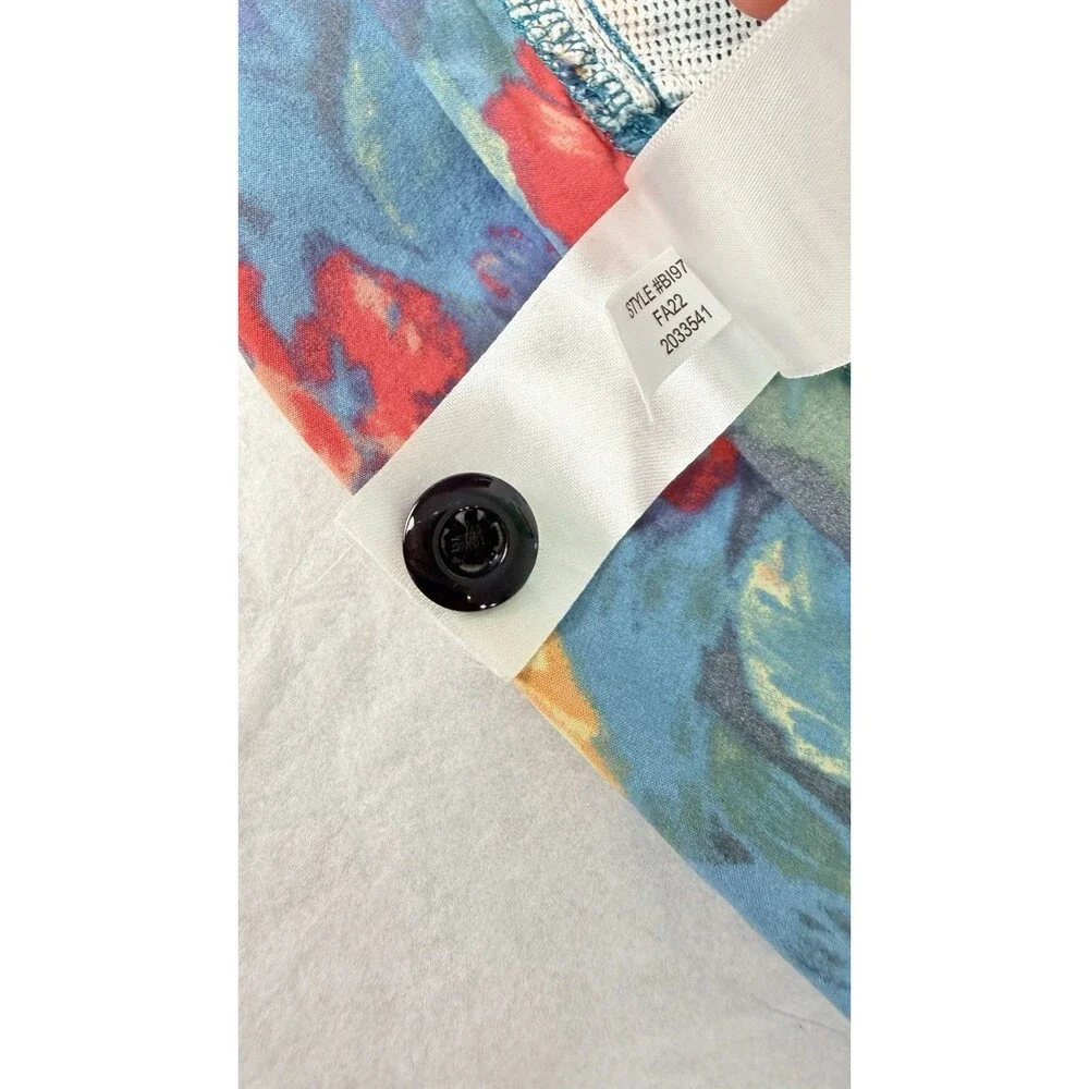 J.Crew Swim Trunks Mens M Floral Print Blue Orange Stretch 6